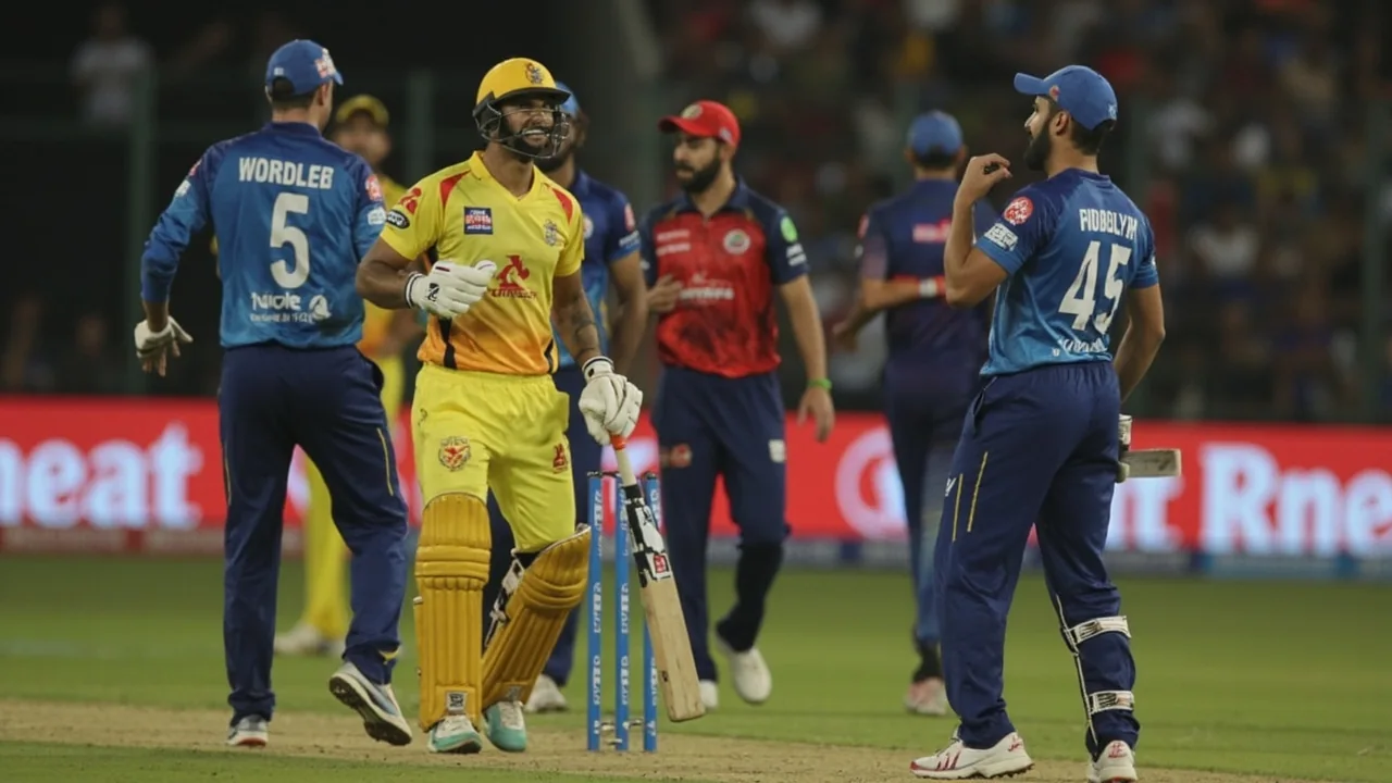 Editorial mid-shot of fielders setting positioning during an IPL match, used to illustrate the tactical reset a Pandya trade would force on both franchises
