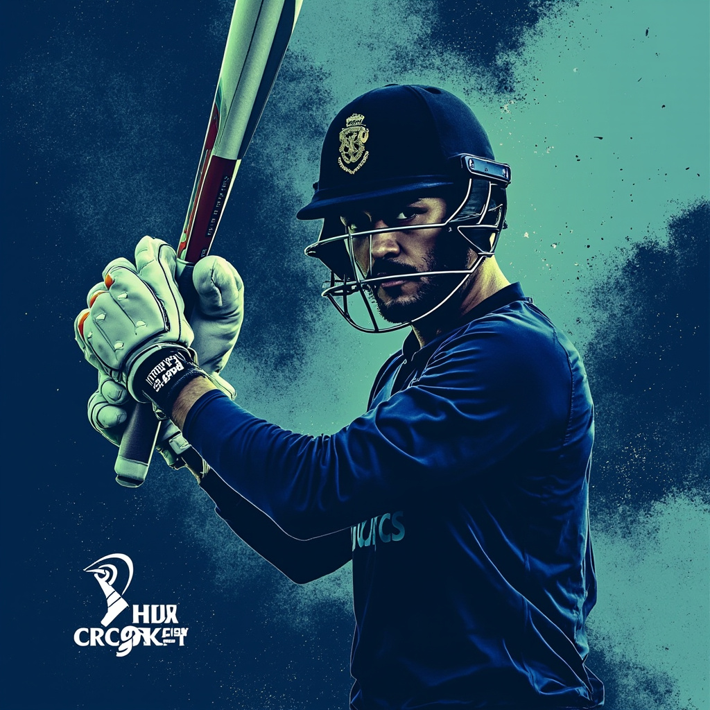 IPL Fantasy Cricket guide card with slate-blue editorial cover